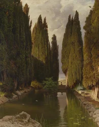 Park bij Rome, uitzicht op de Albaner Bergen